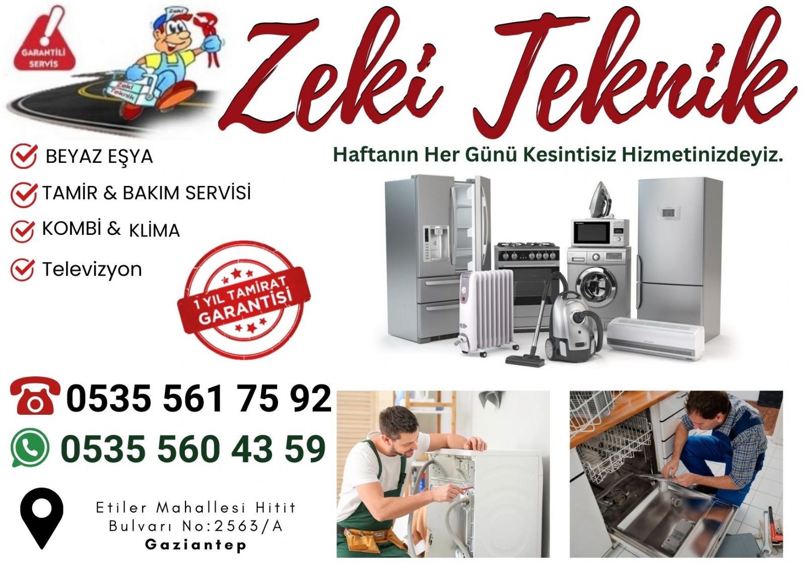 Gaziantep Beyaz Eşya Tamircisi